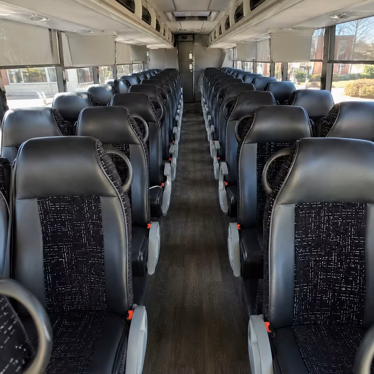 56 passenger charter bus inside