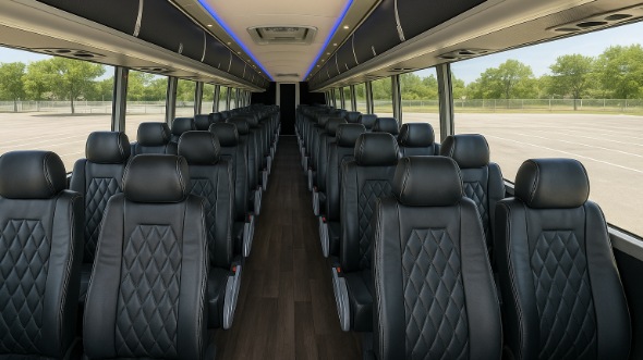 jonesboro 54 passenger charter bus inside